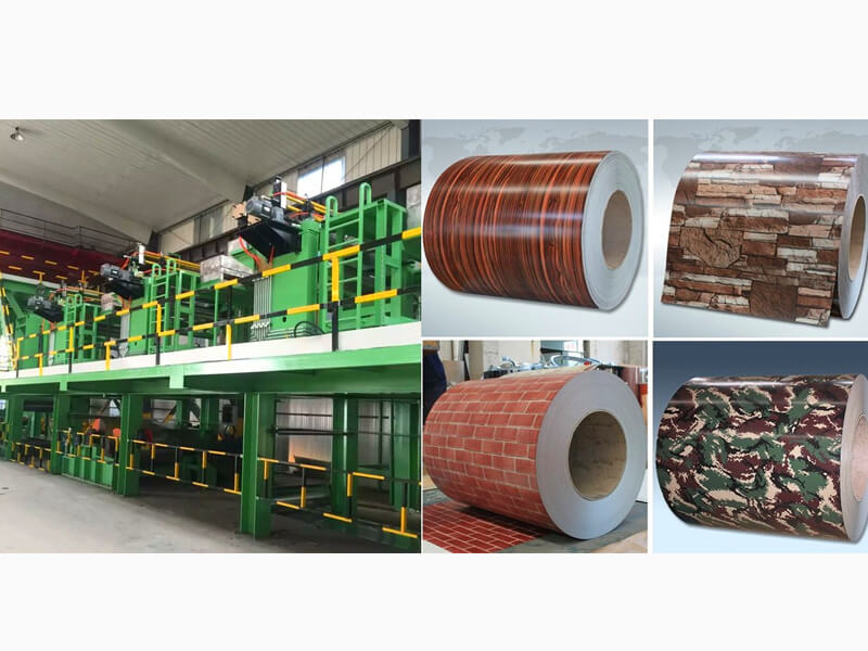 Steel/ Aluminium Coils Pattern Printing Line, CCL With Multicolor Printing Unit